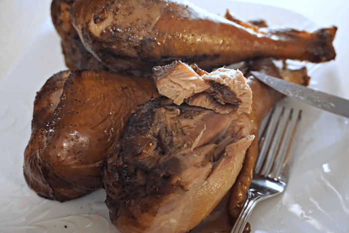 Moist Delicious smoked turkey legs